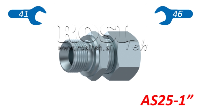HYDRAULISCHE DUBBELE KOPPELINGEN MET MOER AS25-BSP1