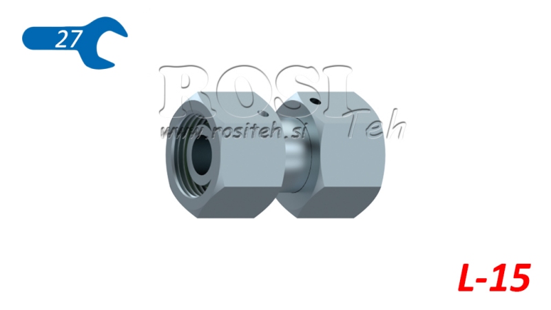 CONECTOR HIDRAULIC CU DUBLĂ PIULIȚĂ ROTATIVĂ (15L) M22X1,5