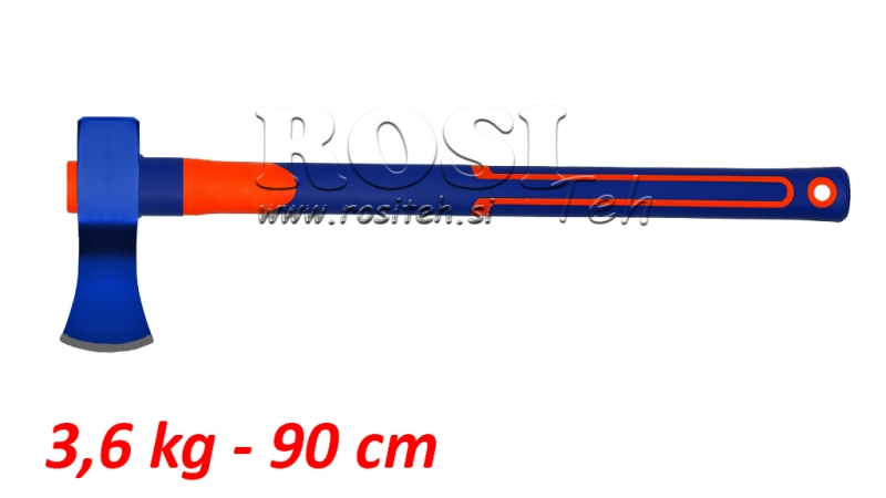 HOUTKLOOFBIJL MET CARBON HANDVAT - A621 3,6 kg - 90 cm