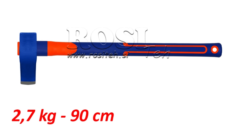 HOUTKLOOFBIJL MET CARBON HANDVAT - A623 2,7 kg - 90 cm