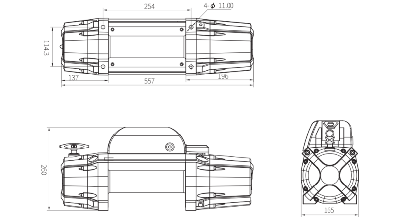 24 V TROLIU ELECTRIC RS-12000 - 5440 kg - FRÂNGHIE SINTETICĂ - ECO