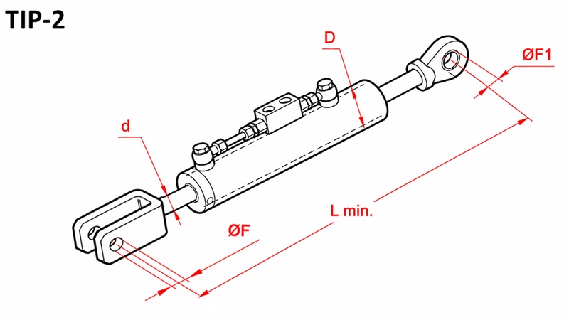 HIDRAULIKUS EMELŐ FŰGGESZTŐKAR - CASE-IH 80/40perc.550 tip (2) fi 25/25