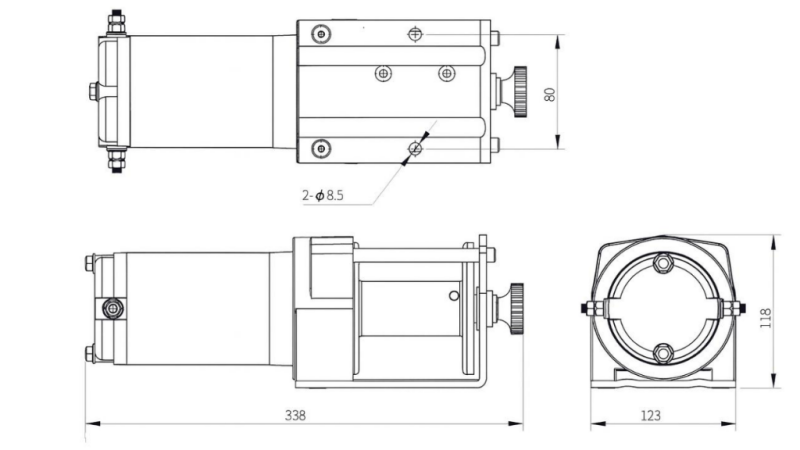 12 V ELEKTRISK VINSJ RS-2500 - 1130 kg - ECO