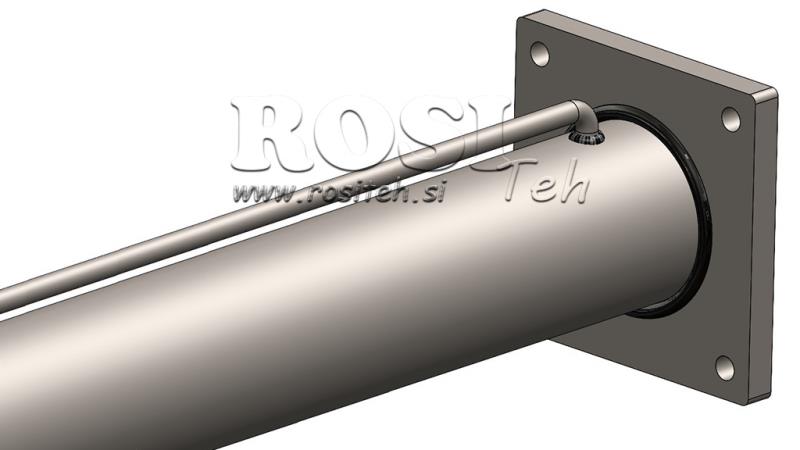 HYDRAULISCHE CILINDER VOOR HOUTKLOVER MET MONTAGEPLAAT100/60-1050 - BOVENAANSLUITING