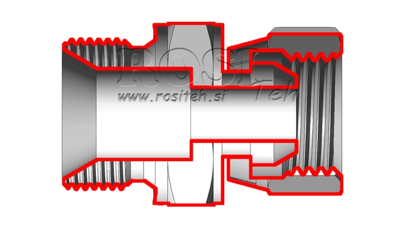 HIDRAVLIČNI REDUCIR VRTLJIVA MATICA BSP3/4 - BSP1