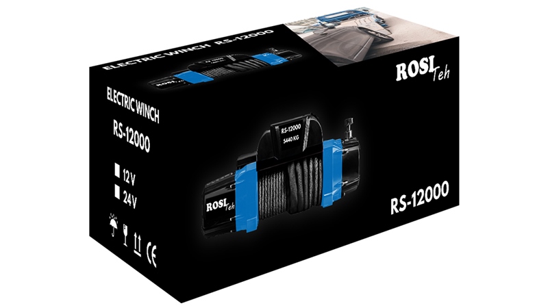 24 V ELEKTRISCHE LIER RS-12000 - 5440 kg - SYNTHETISCH TOUW - ECO