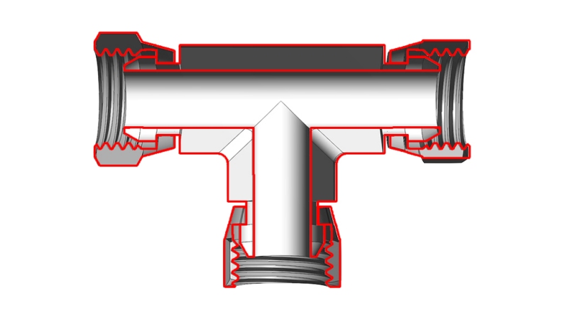 HIDRAVLIČNI T KOM VRTLJIVA MATICA BSP 1/8