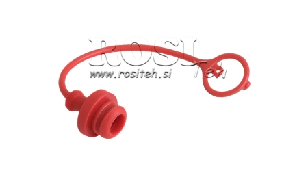 BESCHERMENDE RUBBEREN DEKSEL ROOD - VROUWELIJKE SNELKOPPELINGEN