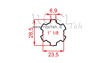 KARDANSKI NASTAVEK 1-1/8 STANDARD (100 mm)