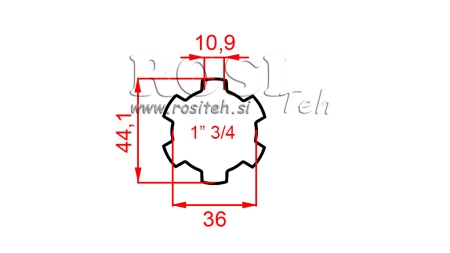 KARDANSKI NASTAVEK 1-3/4 STANDARD (120 mm)