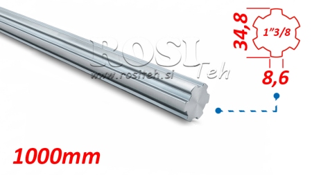 KARDANAS MET SPLINES 1-3/8 (1000 mm)