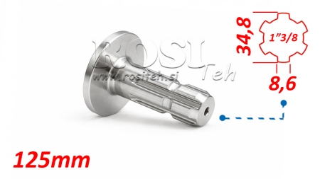 ZAPFWELLEN ANSATZ MIT FLANSCH 1 3/8