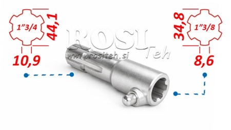 P.T.O. ADAPTER KEEGA 1”3/8 kuni 1”3/4