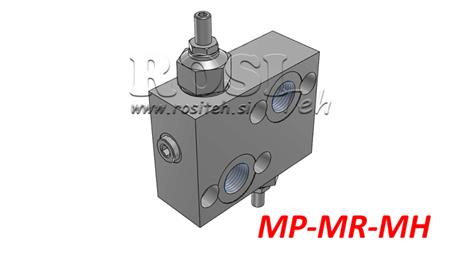 HYDRAULISCHE DRUKREGELAAR 10-180 BAR VOOR HYDRAULISCHE MOTOR MP-MR-MH