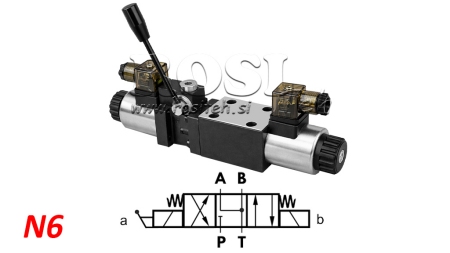 HIDRAULIČNI RUČNI IN ELEKTRO MAGNETNI VENTIL CETOP 12/24/230V N6