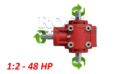 HOEK TANDWIELKAST PTO-R11S 1:2 (48PK-35KW)