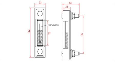 STOR TEMPERATURMÄTNINGSSKALA M12 - 127MM