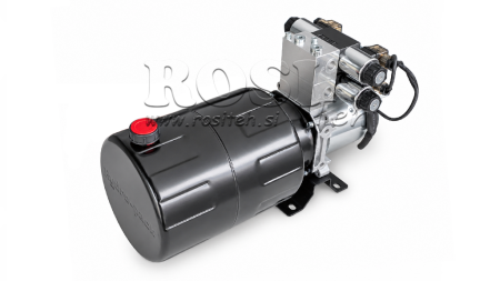 MINI HYDRAULISCH KRACHTPAKKET 24V DC - 2.2kW = 2.1cc - 8 lit - 2x dubbelwerkende eenheid (metaal)
