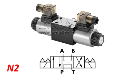 HIDRAULIKUS ELEKTRO MÁGNESES SZELEP KV-4/3 CETOP 3 12/24/230V N2