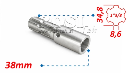 KARDAN ADAPTER 1-3/8 - GAT fi 38 mm (160 mm)