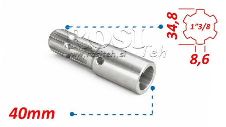 ZAPFWELLENADAPTER 1-3/8 - BOHRUNG fi 40 mm (160 mm)
