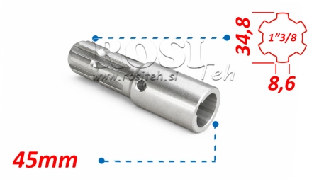 KARDAN ADAPTER 1-3/8 - GAT fi 45 mm (180 mm)