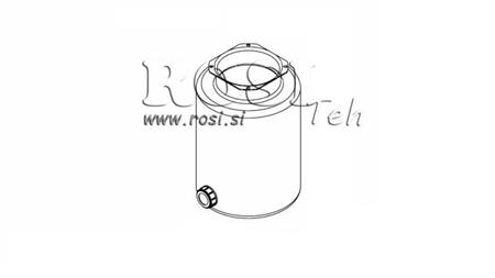 METAAL RESERVOIR ROL PP 8 LITER HORIZONTAAL-VERTICAAL