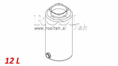 METAAL TANK ROLL PP 12 LITER HORIZONTAAL-VERTICAAL