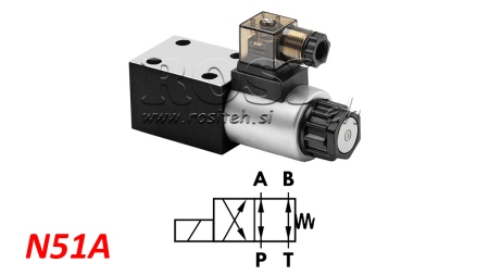 HIDRAULIČNI ELEKTRO MAGNETNI VENTIL KV-4/2 CETOP 3 12/24/230V N51A