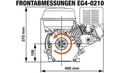 benzinemotor EG4-200cc-5.10kW-3.600 RPM-H-KW20x53-handmatige start