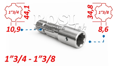 ADAPTADOR CARDÁN DE 1-3/8 A 1-3/4 (150 mm)