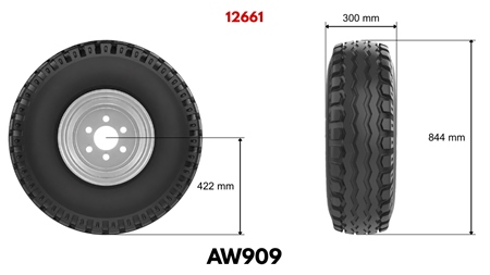 11,5/80-15,3 PNEVMATIKA AW909 14PL S PLATIȘCEM 9,00X15,3