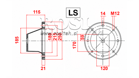 HIDRAVLIČNA PRIROBNICA - ZVON LS255 (EM2,2-4kW/GR3)
