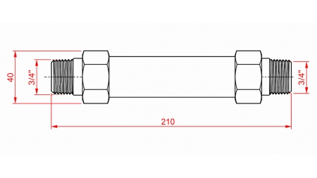 PIJPSTROOMMETER 15 tot 60 liter/min