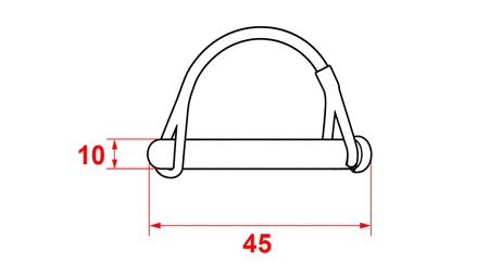 STEIGER BORGCLIP MET KLAAUW Φ 10/45 MM (5STUKS)