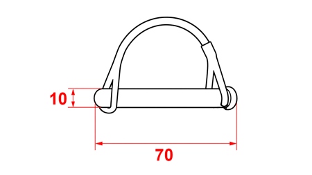 STEIGER BORGCLIP MET KLAAUW Φ 10/70 MM (5STUKS)