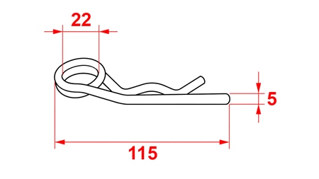 ASSORTIMENT R-CLIP DUBBELE Φ 5 MM (5STUKS)