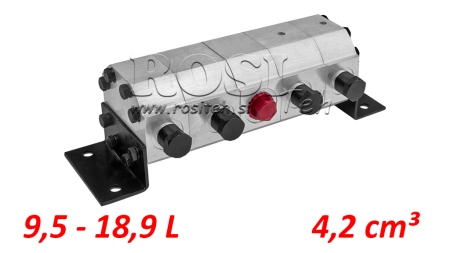 HYDRAULISCHE TANDWIELSTROOMVERDELER 4/1 (9.5-18.9LIT - MAX.240BAR) 4.2CC/SEG