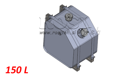 TOP IN METALLO 150 LITRI 600X600X500MM