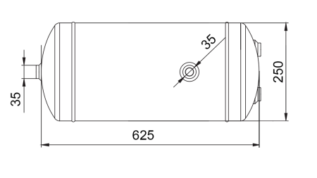 LUCHTREMRESERVOIR 30 LIT 625X250 ECO