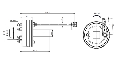 HALF-AS MET REMMEN 5.250 KG L.290 MM