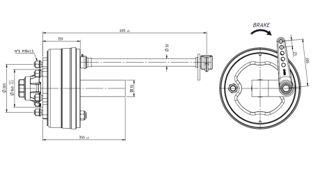 HALF-AS MET REMMEN 3.600 KG L.250 MM