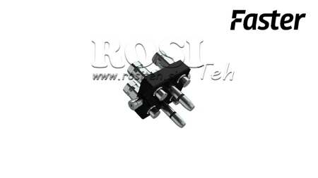 MULTI-FASTER KOPPELING 3-WEG BSP 1/4 MOBIEL DEEL (EEN HENDEL)