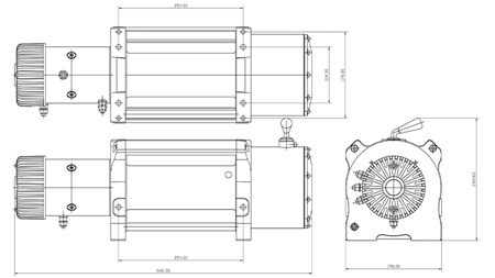 24 V ELEKTRISCHE LIER RS-20000 - 9100 KG - STAALKABEL - ECO