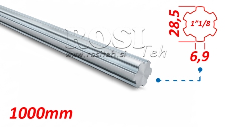 KARDANAS MET SPLINES 1-1/8 (1000 mm)