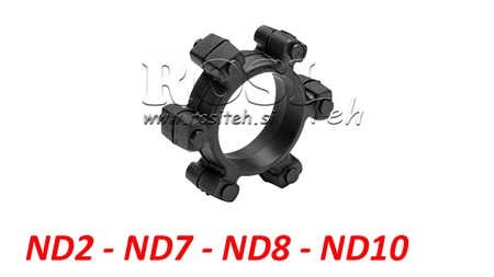 STERKOPPELING VOOR RUBBER INZETSTUK ND2-ND7-ND8-ND10 (45mm)