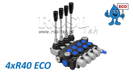 HYDRAULISCH HANDVENTIEL – 4-SECTIE STUURVENTIEL 4xR40 ECO