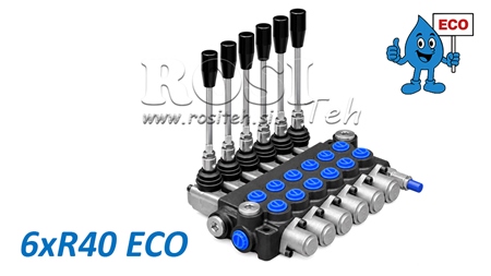 HYDRAULISCH HANDVENTIEL – 6-SECTIE STUURVENTIEL 6xR40 ECO