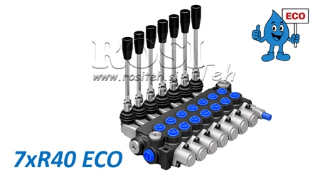 HYDRAULISCH HANDVENTIEL – 7-SECTIE STUURVENTIEL 7xR40 ECO