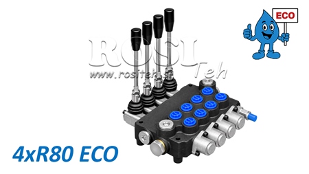 HYDRAULISCH HANDVENTIEL – 4-SECTIE STUURVENTIEL 4xR80 ECO